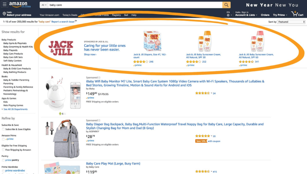 amazon sponsored brand ad example