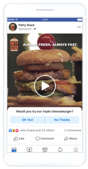 facebook video ad example