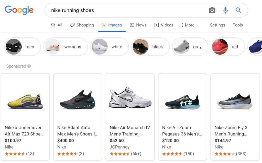 google shopping ad example