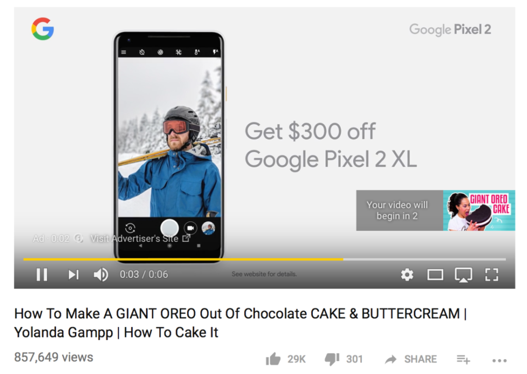 youtube bumper ad example