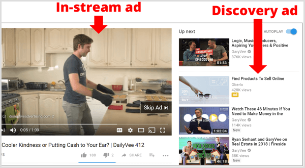 youtube discovery ad example