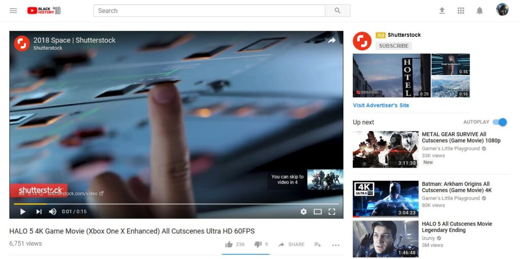 youtube nonskippable ad example